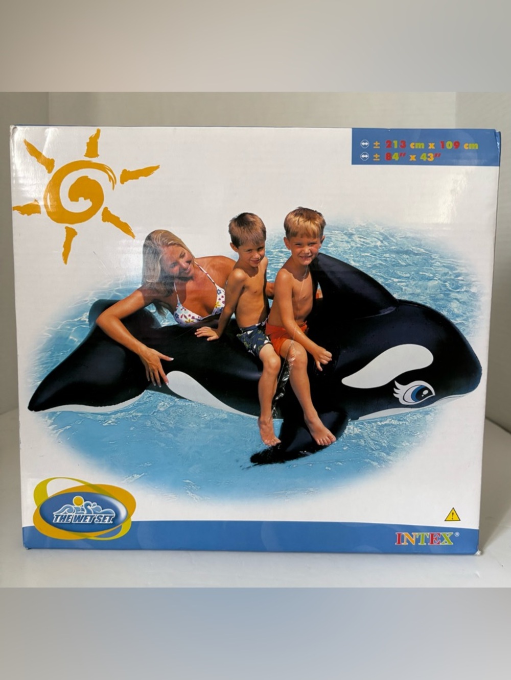 Intex Wet Set Vintage 2002 Inflatable Whale Ride On 84"X43" #58561 New In Box